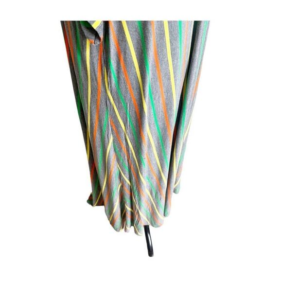 LulaRoe Striped Maxi Dress Grey Multicolor Plus Size 3X NWOT Comfort - Picture 7 of 11
